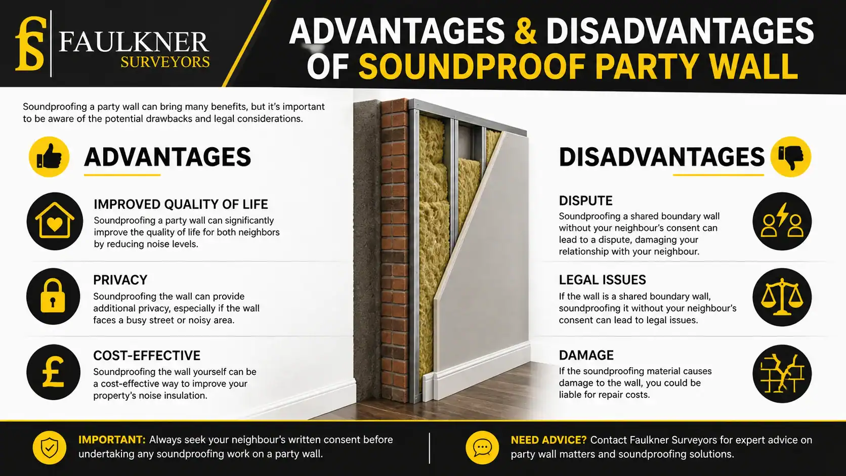 Can you soundproof a Party wall? 2 Advantages and Disadvantages of Soundproof Party Wall Bristol